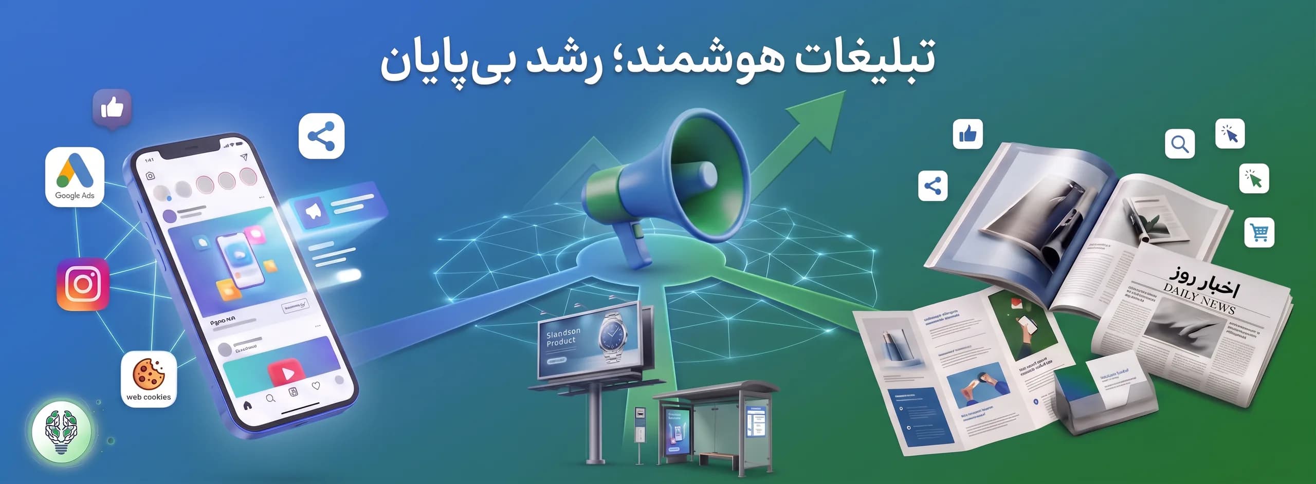 تبلیغات چیست و چه انواعی دارد؟ راهنمای کامل تبلیغات آنلاین، محیطی و چاپی